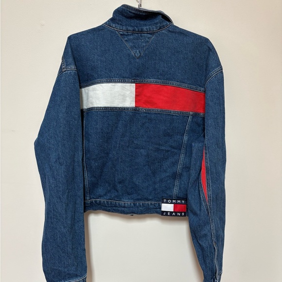 NWOT Tommy Hilfiger Tommy Jeans Claire Cropped Denim Jacket Size XL - Picture 10 of 13